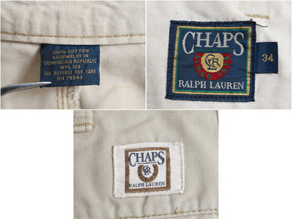80s チャップス ラルフローレン コットン チノ ショートパンツ メンズ 34 80年代 ヴィンテージ CHAPS ショーツ 短パン ツータック チノパン