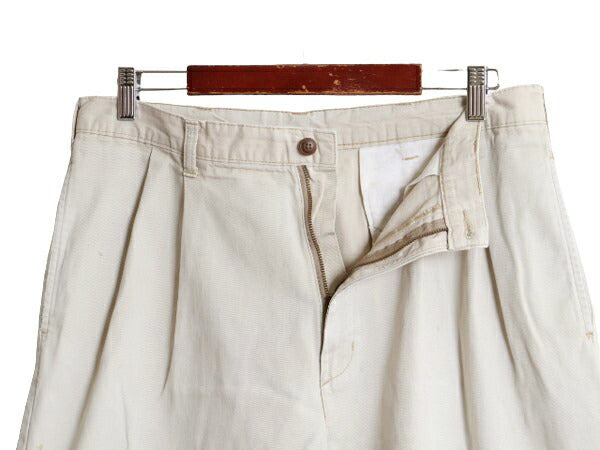 80s チャップス ラルフローレン コットン チノ ショートパンツ メンズ 34 80年代 ヴィンテージ CHAPS ショーツ 短パン ツータック チノパン