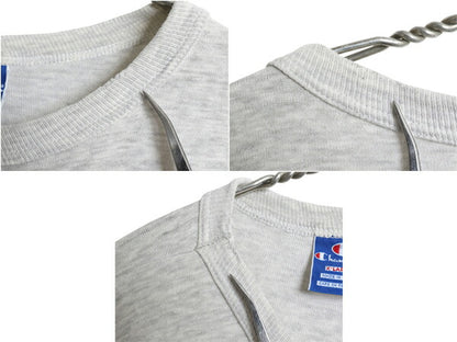 80s USA製 チャンピオン 3段 カレッジ フットボール プリント 半袖 Tシャツ メンズ XL / ヴィンテージ シングルステッチ ヘビーウェイト 灰