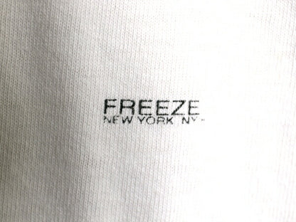 90s FREEZE キャラクター プリント 半袖 Tシャツ メンズ レディース L / オールド イラスト グラフィック シングルステッチ メッセージ 白