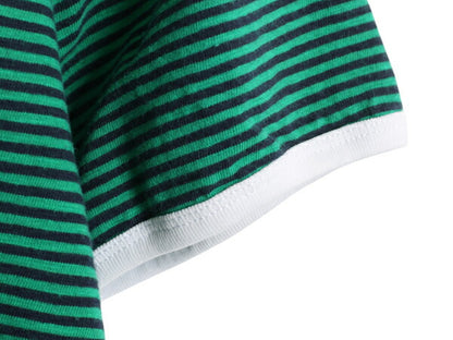 ブルックスブラザーズ ヘンリーネック リンガー ボーダー Tシャツ メンズ M / 半袖Tシャツ ワンポイント ヘビーウェイト コットン ツートン