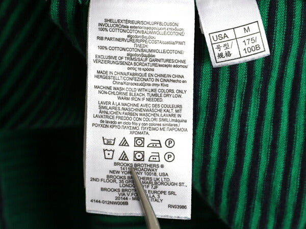 ブルックスブラザーズ ヘンリーネック リンガー ボーダー Tシャツ メンズ M / 半袖Tシャツ ワンポイント ヘビーウェイト コットン ツートン