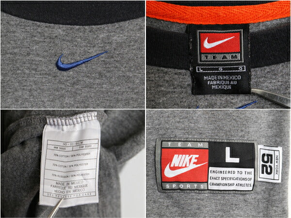 00s NBA オフィシャル ナイキ ニックス 長袖 Tシャツ メンズ L 00年代 オールド NIKE センター スモール スウッシュ ヘビーウェイト バスケ