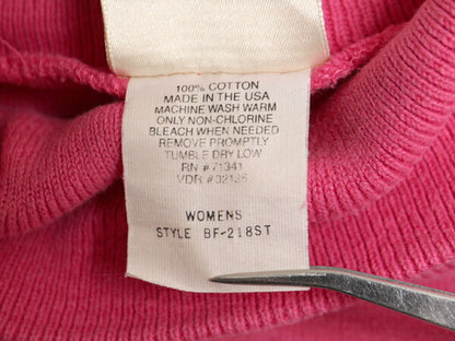80s USA製 エルエルビーン タートルネック ボーダー 長袖 Tシャツ レディース L / ヴィンテージ LLBEAN ラガーシャツ 素材 ヘビーウェイト
