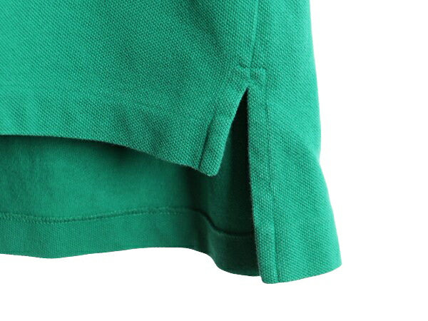 90s ジェイクルー 鹿の子 半袖 ポロシャツ メンズ XL / オールド J CREW 旧タグ コットン 半袖シャツ 大きいサイズ シンプル 無地 グリーン