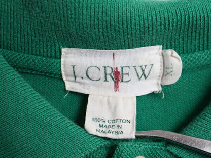 90s ジェイクルー 鹿の子 半袖 ポロシャツ メンズ XL / オールド J CREW 旧タグ コットン 半袖シャツ 大きいサイズ シンプル 無地 グリーン