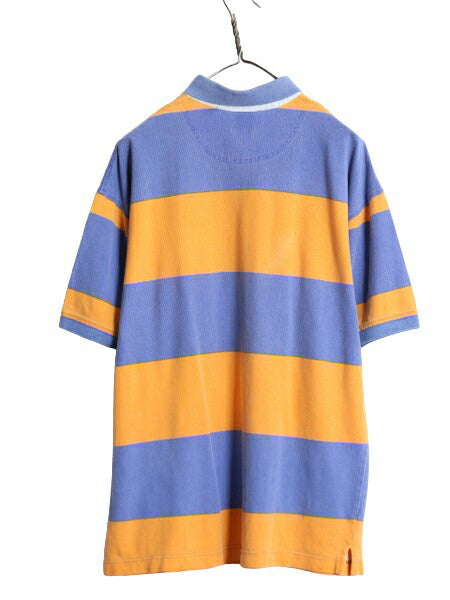 90s OLD GAP ボーダー 鹿の子 半袖 ポロシャツ メンズ M 90年代 オールド ギャップ 半袖シャツ コットン 旧タグ ヘビーウェイト ツートーン