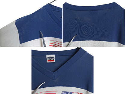 80s USA製 ロス五輪 リーバイス プリント 長袖 Tシャツ メンズ レディース L ヴィンテージ オリンピック ロンT ロングスリーブ 袖プリント