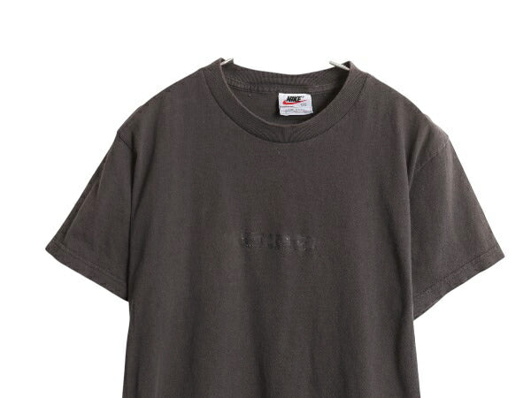 90s USA製 ナイキ ACG プリント 半袖 Tシャツ メンズ S / オールド スウッシュ ヘビーウェイト コットン ワンポイント カットソー ブラック