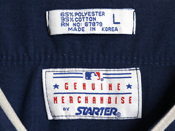 90s ヤンキース ベースボール シャツ メンズ L / オールド MLB オフィシャル スターター 大リーグ ユニフォーム 半袖シャツ ヘビーウェイト