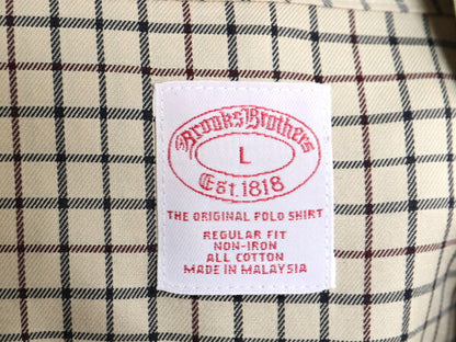 ブルックスブラザーズ チェック 長袖 ボタンダウン シャツ メンズ L Brooks Brothers ノーアイロン ワイシャツ ポケット付き マルチカラー