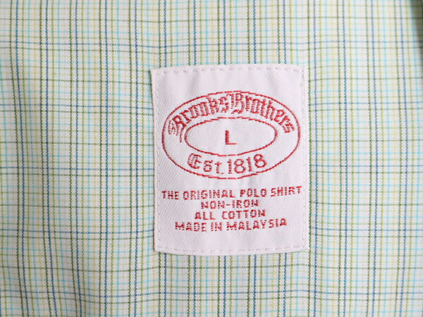 ブルックスブラザーズ チェック 長袖 ボタンダウン シャツ メンズ L Brooks Brothers ノーアイロン ワイシャツ マルチカラー ポケット付き