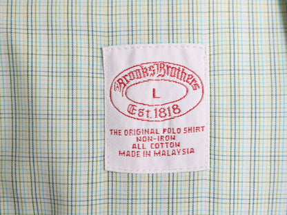 ブルックスブラザーズ チェック 長袖 ボタンダウン シャツ メンズ L Brooks Brothers ノーアイロン ワイシャツ マルチカラー ポケット付き