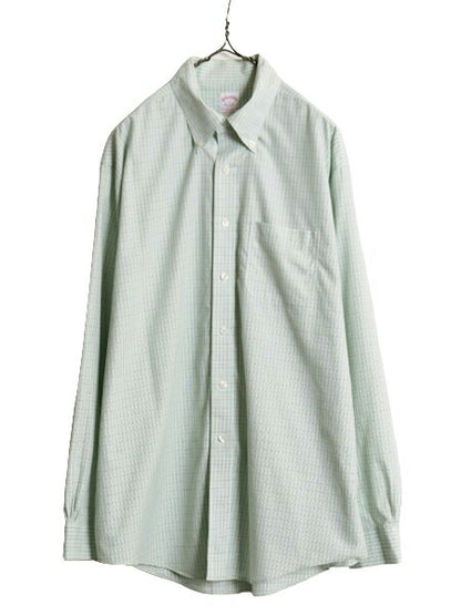 ブルックスブラザーズ チェック 長袖 ボタンダウン シャツ メンズ L Brooks Brothers ノーアイロン ワイシャツ マルチカラー ポケット付き