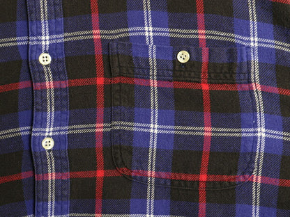 90s OLD GAP チェック ヘビー フランネル シャツ メンズ XL オールド ギャップ 長袖シャツ コットン ポケット付き ネルシャツ マルチカラー
