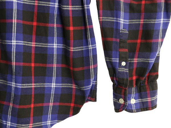 90s OLD GAP チェック ヘビー フランネル シャツ メンズ XL オールド ギャップ 長袖シャツ コットン ポケット付き ネルシャツ マルチカラー