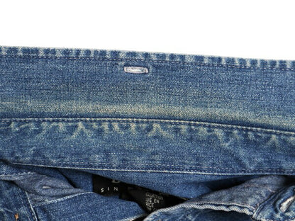 90s エディーバウアー 3点留め ボタンダウン 長袖 デニム シャツ メンズ L / オールド Eddie Bauer アウトドア 長袖シャツ ヘビーウェイト