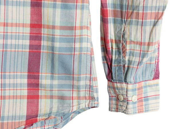 デニム&サプライ ラルフローレン マドラス チェック 長袖 シャツ メンズS / DENIM&SUPPLY ポロ 長袖シャツ ポケット付き マルチカラー 薄手