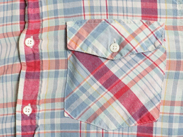 デニム&サプライ ラルフローレン マドラス チェック 長袖 シャツ メンズS / DENIM&SUPPLY ポロ 長袖シャツ ポケット付き マルチカラー 薄手