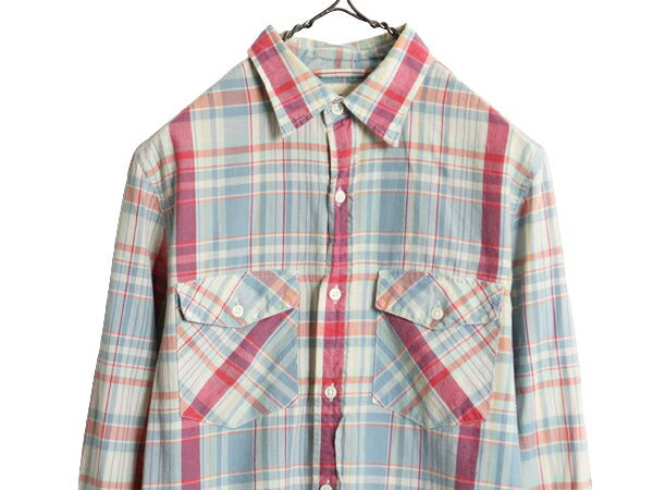 デニム&サプライ ラルフローレン マドラス チェック 長袖 シャツ メンズS / DENIM&SUPPLY ポロ 長袖シャツ ポケット付き マルチカラー 薄手