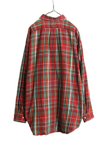 90s THE BIG SHIRT ラルフローレン チェック ボタンダウン ヘビー フランネル シャツ メンズ XL オールド ポロ ビッグシャツ 大きいサイズ