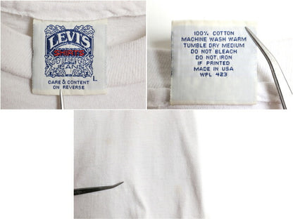 90s USA製 リーバイス 両面 プリント Tシャツ メンズ L / オールド 当時物 グラフィック ヘビーウェイト シングルステッチ ホワイト 企業