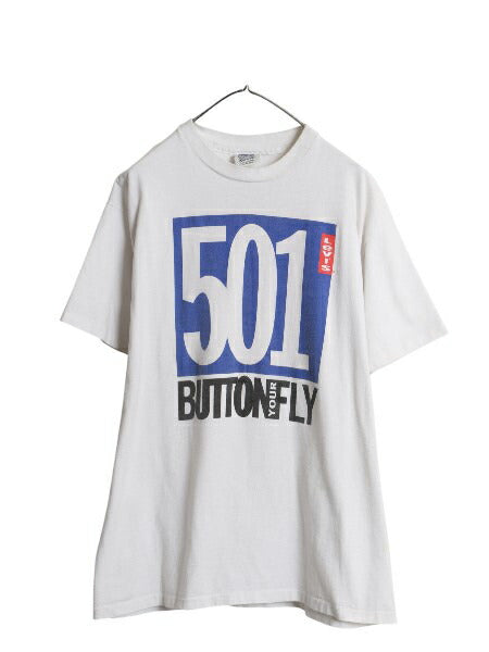 90s USA製 リーバイス 両面 プリント Tシャツ メンズ L / オールド 当時物 グラフィック ヘビーウェイト シングルステッチ ホワイト 企業