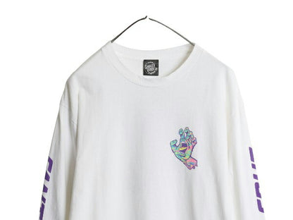 サンタクルーズ 4面プリント 長袖 Tシャツ メンズ L 程/ スケート アート イラスト オフィシャル グラフィック ロンT スクリーミングハンド