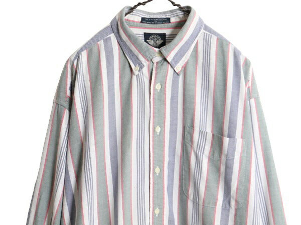 90s ドッカーズ リーバイス オックスフォード ストライプ 長袖 ボタンダウン シャツ メンズ L 90年代 オールド LEVIS DOCKERS マルチカラー