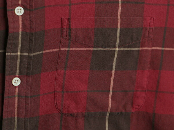 90s バナナリパブリック チェック 長袖 ボタンダウン シャツ メンズ L / 古着 オールド BANANA REPUBLIC 長袖シャツ コットン マルチカラー
