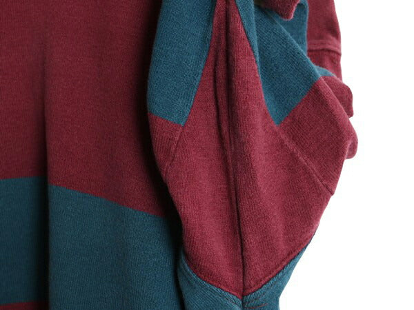 80s USA製 エルエルビーン モックネック ボーダー 長袖 Tシャツ メンズ S / 80年代 ヴィンテージ LLBEAN ラガーシャツ 素材 ヘビーウェイト