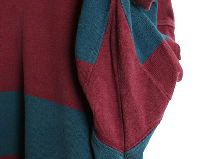 80s USA製 エルエルビーン モックネック ボーダー 長袖 Tシャツ メンズ S / 80年代 ヴィンテージ LLBEAN ラガーシャツ 素材 ヘビーウェイト