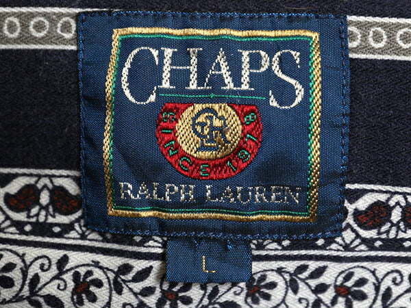 80s チャップス ラルフローレン ストライプ 長袖 ボタンダウン シャツ メンズ L / ヴィンテージ ポロ 長袖シャツ ボタニカル マルチカラー