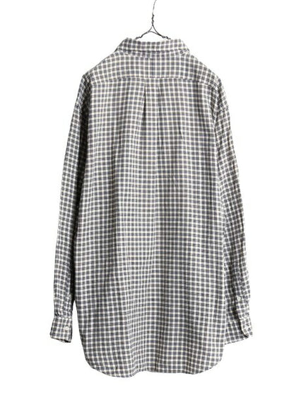 90s ポロ ラルフローレン チェック 長袖 ボタンダウン シャツ メンズ L 古着 90年代 オールド コットン ワンポイント 長袖シャツ ツートン