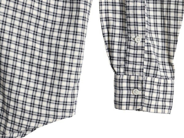 90s ポロ ラルフローレン チェック 長袖 ボタンダウン シャツ メンズ L 古着 90年代 オールド コットン ワンポイント 長袖シャツ ツートン