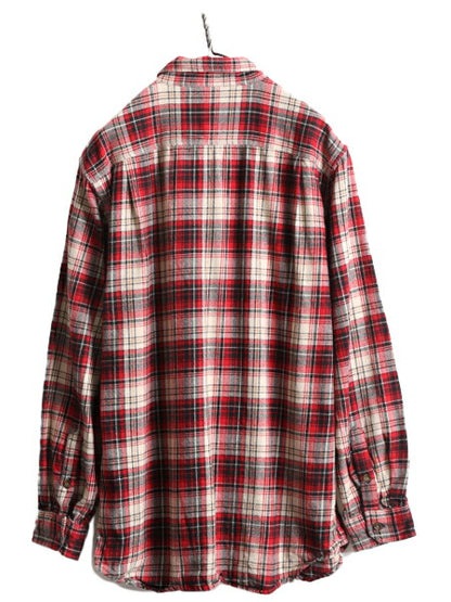 US企画 ■ カーハート チェック ボタンダウン 長袖 フランネル シャツ ( メンズ L ) 古着 Carhartt ネルシャツ ワーク ポケット付き 廃盤