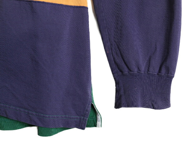 80s ■ CHAPS ラルフローレン クレイジー パターン 長袖 ラガーシャツ メンズ M / 古着 POLO 80年代 ビンテージ チャップス ポロ ラグビー