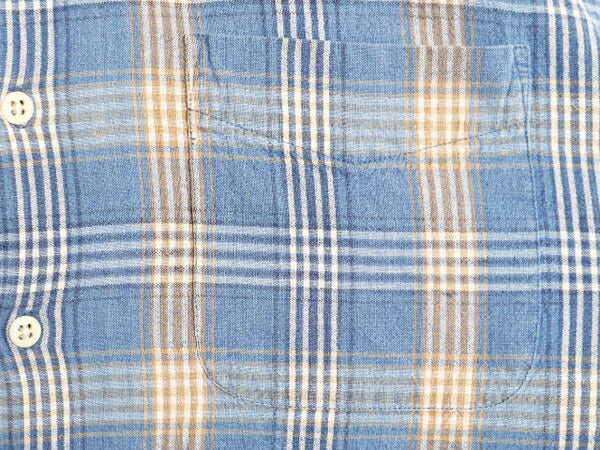 00s OLD GAP チェック 長袖 シャツ メンズ L 00年代 オールド ギャップ コットン リネン 麻 ポケット付き 長袖シャツ マルチカラー 旧タグ