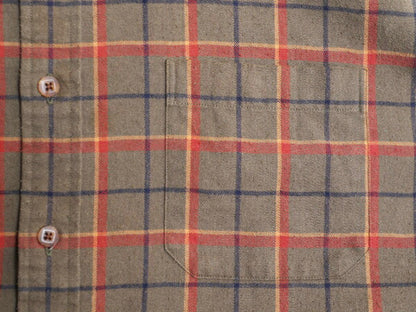 90s エルエルビーン チェック 長袖 フランネル シャツ メンズ XL 古着 オールド LLBean 長袖シャツ ネルシャツ 大きいサイズ マルチカラー