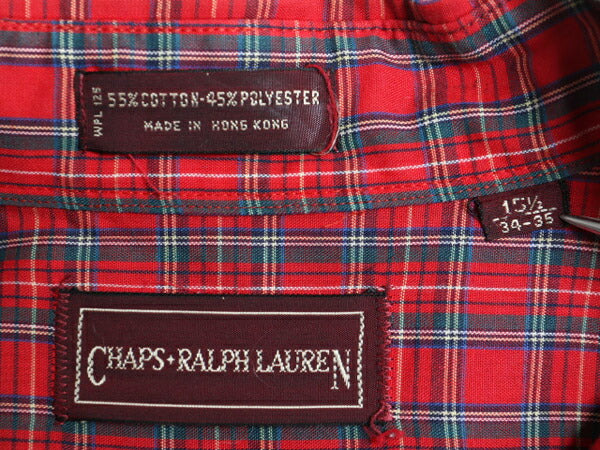 70s チャップス ラルフローレン チェック ボタンダウン シャツ メンズ M 程/ 70年代 ヴィンテージ CHAPS ポロ BD 長袖シャツ マルチカラー