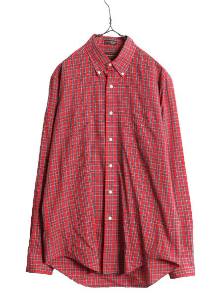 70s チャップス ラルフローレン チェック ボタンダウン シャツ メンズ M 程/ 70年代 ヴィンテージ CHAPS ポロ BD 長袖シャツ マルチカラー