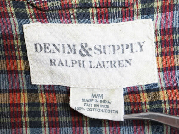 デニム&サプライ ラルフローレン チェック 長袖 シャツ メンズ M / ポロ DENIM&SUPPLY コットン マルチカラー ポケット付き オールシーズン