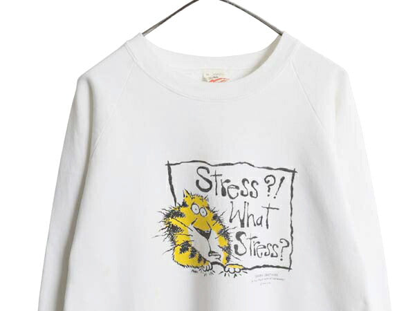 90s USA製 タイガー キャラクター イラスト プリント スウェット メンズ レディース XL / オールド トレーナー アート 裏起毛 大きいサイズ