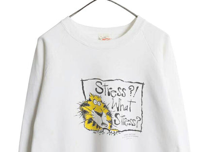90s USA製 タイガー キャラクター イラスト プリント スウェット メンズ レディース XL / オールド トレーナー アート 裏起毛 大きいサイズ