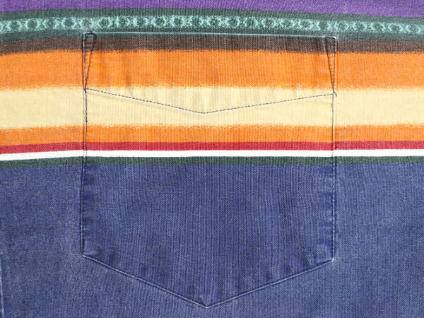 90s ドッカーズ リーバイス ネイティブ ボーダー 長袖 ボタンダウン シャツ メンズ L 90年代 オールド LEVIS DOCKERS 長袖シャツ コットン