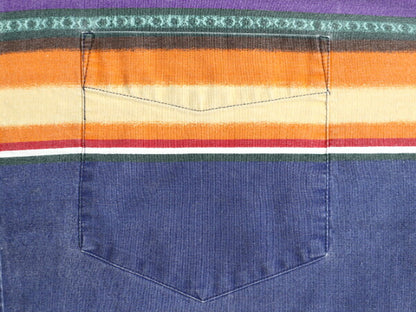 90s ドッカーズ リーバイス ネイティブ ボーダー 長袖 ボタンダウン シャツ メンズ L 90年代 オールド LEVIS DOCKERS 長袖シャツ コットン