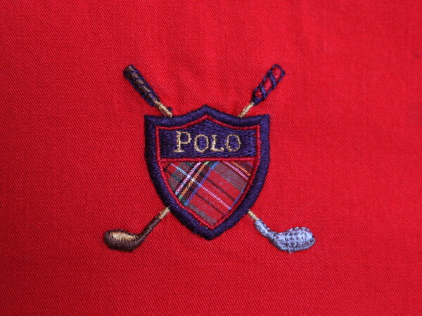 90s 初期 ポロゴルフ ラルフローレン コットン スイングトップ ジャケット メンズ L / 古着 90年代 オールド POLO GOLF ジャンパー レッド