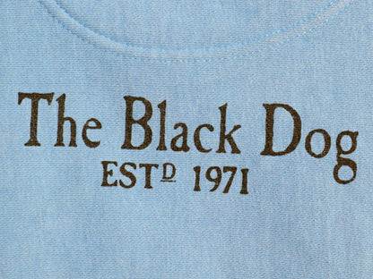 00s The Black Dog ドッグ プリント スウェット フード パーカー メンズ レディース S / オールド ヘビーウェイト 犬 裏起毛 トレーナー 青