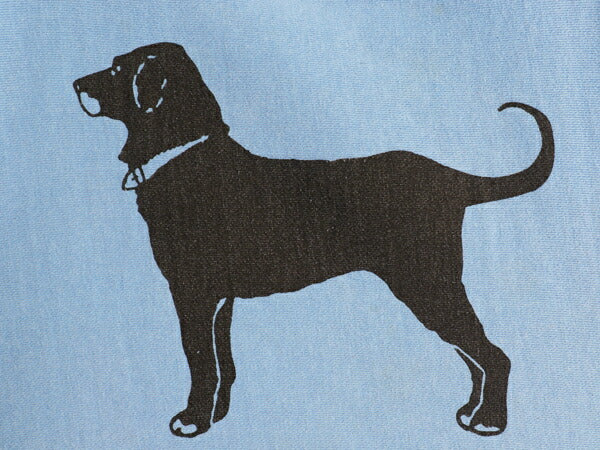 00s The Black Dog ドッグ プリント スウェット フード パーカー メンズ レディース S / オールド ヘビーウェイト 犬 裏起毛 トレーナー 青