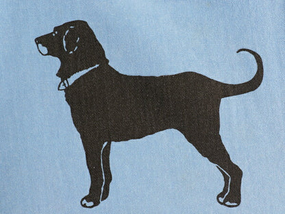 00s The Black Dog ドッグ プリント スウェット フード パーカー メンズ レディース S / オールド ヘビーウェイト 犬 裏起毛 トレーナー 青